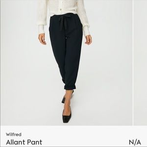 Aritzia Wilfred Allant Pant- Black- Size 4